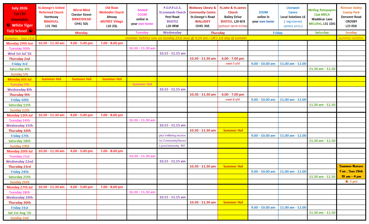 WTTS Timetable 2026-July